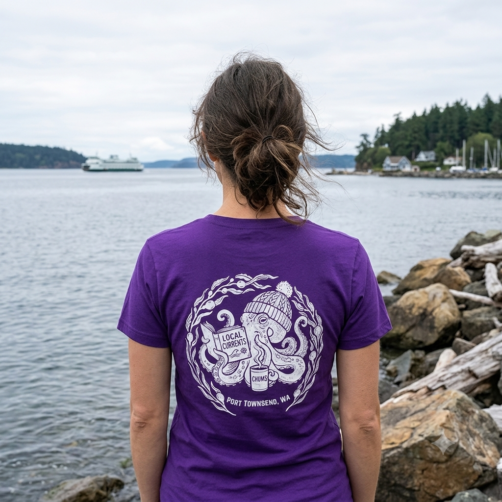 Washington Octopus Graphic Tee - Cotton V neck